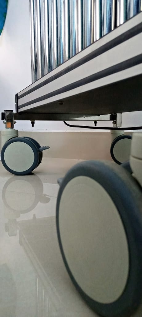 Wheels 1 UVC disinfection and video laryngoscopes