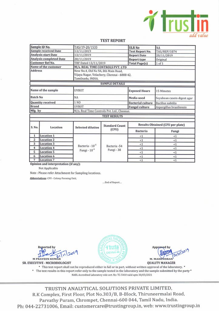 NABL ICMR UVC Approved device Corona Virus UVC disinfection and video laryngoscopes